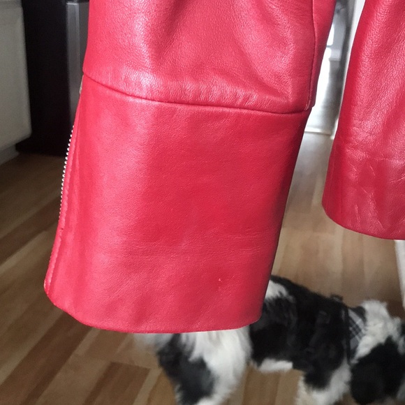 Fox Leather Bike Cranberry Jacket - like new - Picture 10 of 12